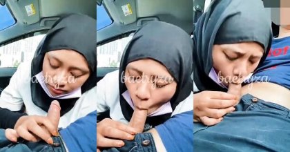 Hijab Muslim Emut Peler Di Mobil